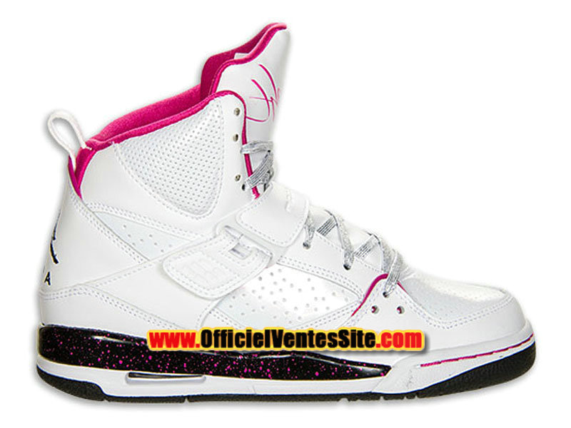chaussure de basketball air jordan pas cher, Air Jordan Flight 45 High GS Chaussures Basket Jordan Pas Cher Pour Femme Blanc 524864-